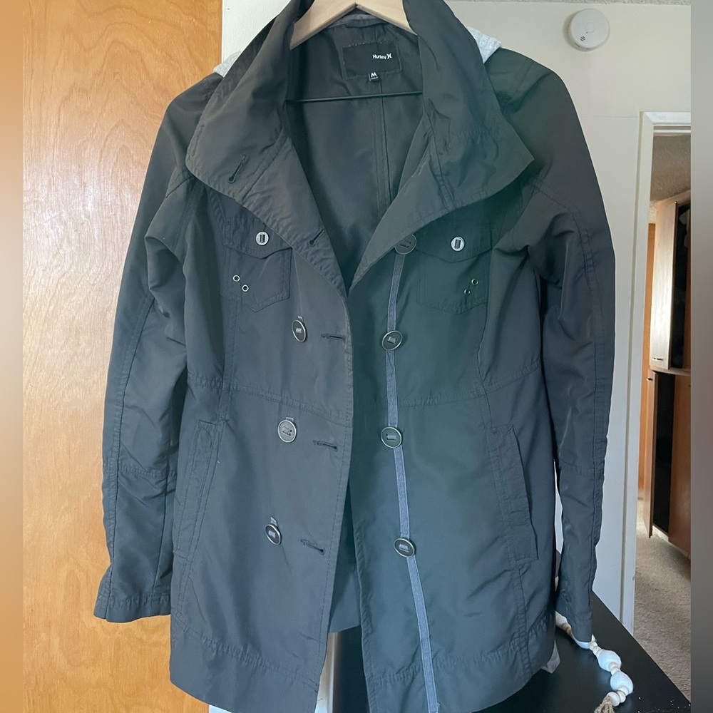 Grey Hurley Jacket shell with hood size M